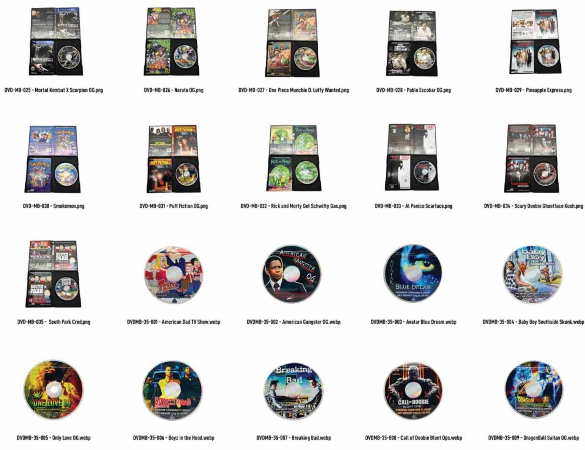DVD 3.5g Packaging - 10pk